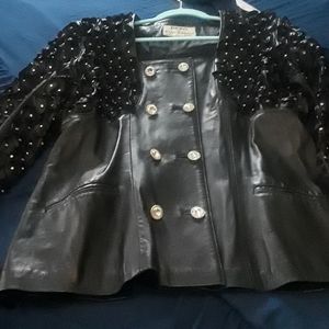 2 piece leather suit by DERO ny Rocco D'Amelio, si